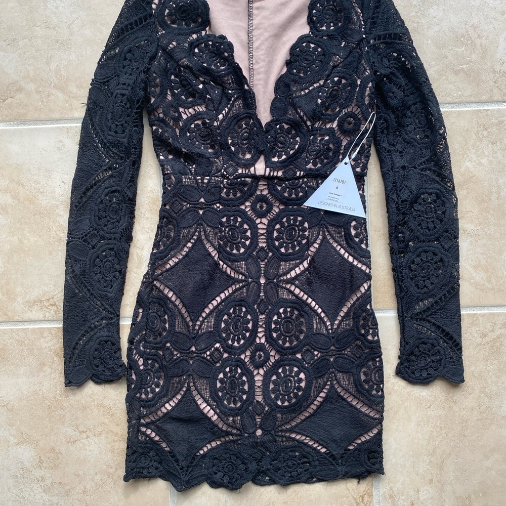 Love Triangle Lace Dress - Gem